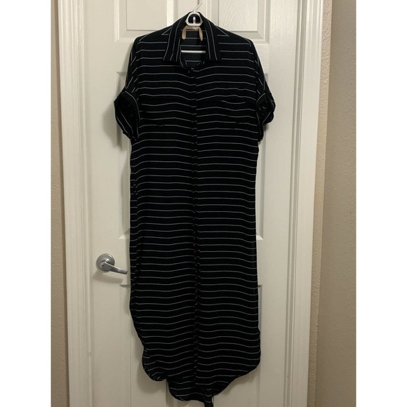 ECRU Lab dress tunic top Black stripe Sz M Medium - Picture 1 of 6
